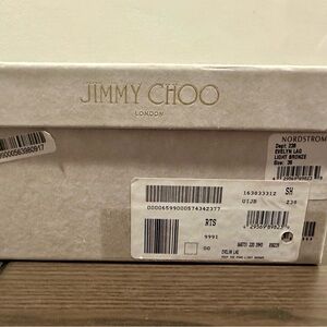 Jimmy Choo Evelyn Peep Toe Pumps-Light bronze